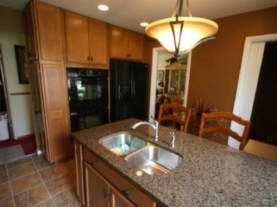 Central Island Replacement and Granite Countertops Installation