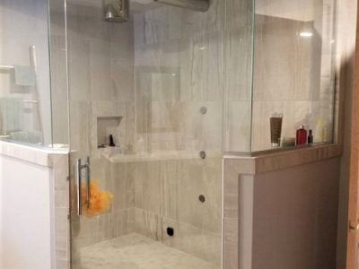 Custom Frameless Glass Shower Enclosure Installation